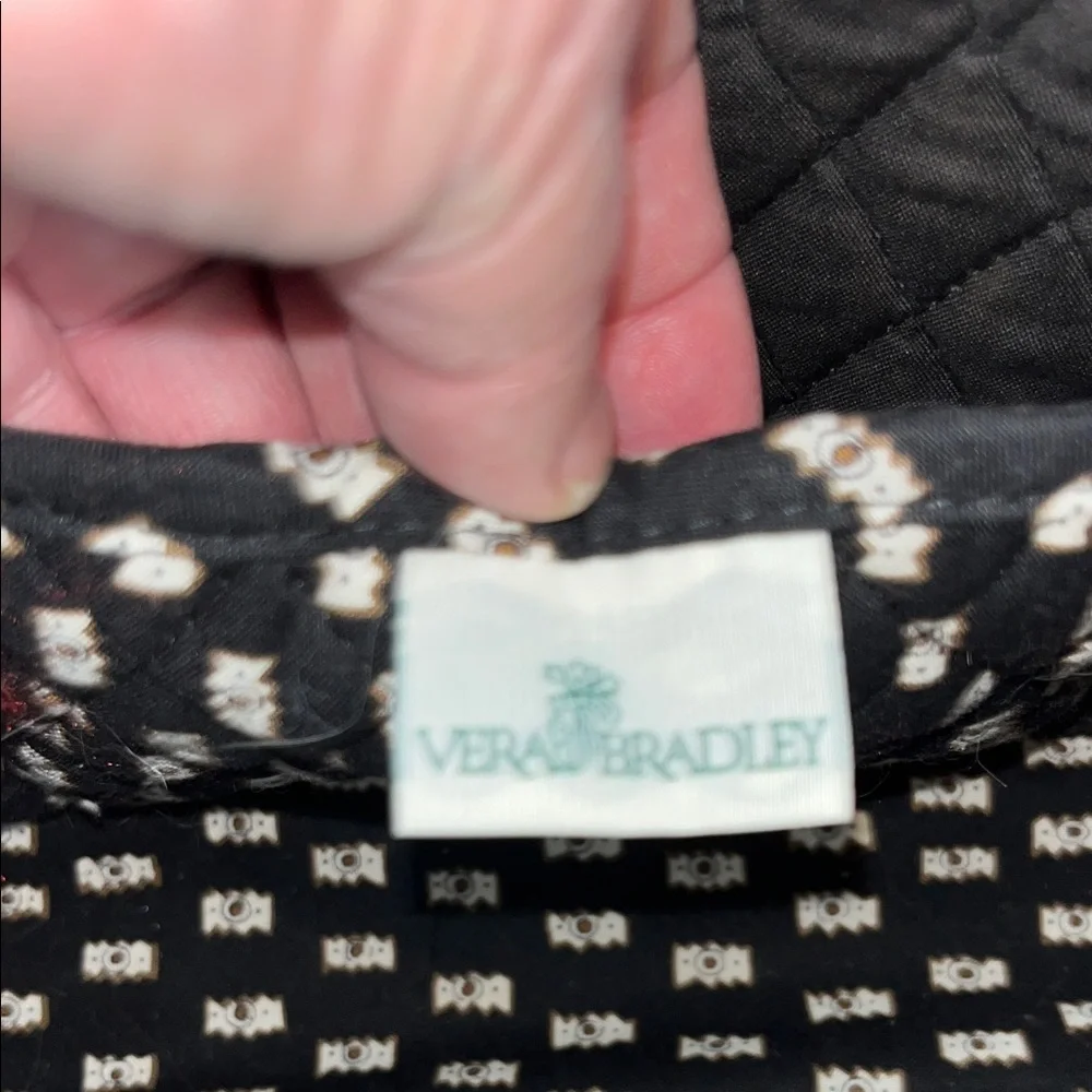 Vera‎ Bradley Black and Brown Zebra Patterned Quilted Tote